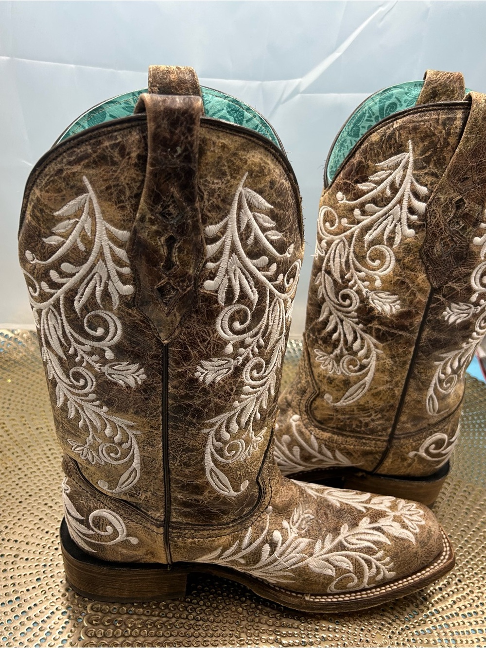 Corral women 9 glow in the dark embroidered cowgirl boots - Picture 6 of 11